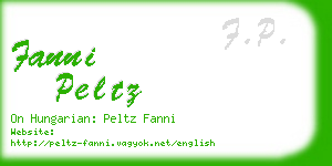 fanni peltz business card